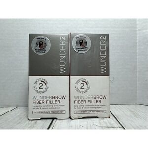Wunder2 Wunderbrow Fiber Filler Brow Eyebrow Powder Auburn 0.07 oz 2 Boxes